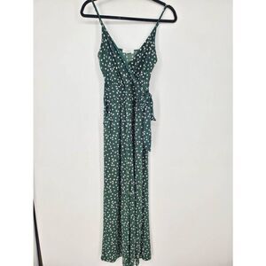 Kaileigh Stitch Fix NWT women's green floral rochelle knit jumpsuit size‎ xs p
